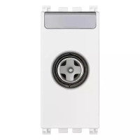 Vimar Розетка TV концевая 1DB "папа" с антибактериальным покрытием, белая, 19300.01.AB.B
