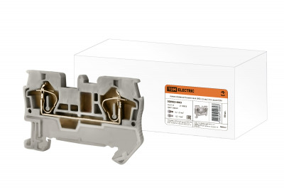 Зажим клеммный безвинтовой (ЗКБ) 2,5 мм2 31А серый TDM Electric, SQ0822-0003