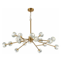 ST LUCE SL1166.303.18 Светильник подвесной ST-Luce Латунь/Прозрачный G9 LED 18*5W