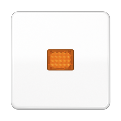 Клавиша с оранжевым окошком для выключателя с подсветкой; белая, CD590KOBFWW