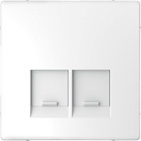 D-Life Накладка для 2-ных разъемов SE, с полем для надписи, белый лотос