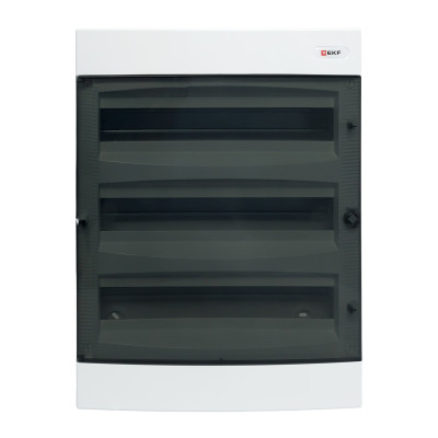 Щит распределительный навесной "Unix" прозрачная дверь 3х18 модулей IP40 EKF PROxima, ux-3x18-n