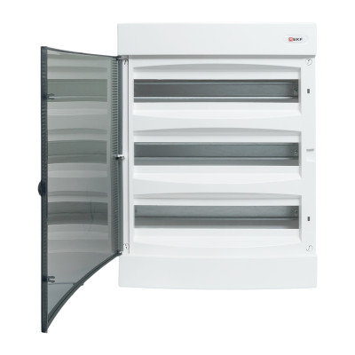 Щит распределительный навесной "Unix" прозрачная дверь 3х18 модулей IP40 EKF PROxima, ux-3x18-n