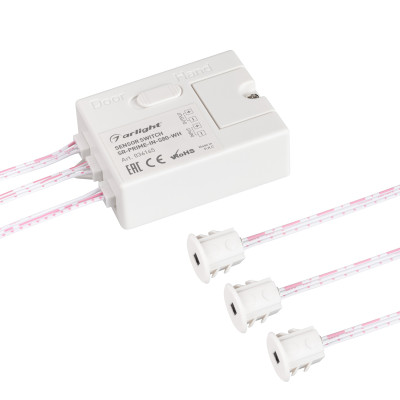 ИК-датчик SR-PRIME-IN-S80-WH (12-24V, 96-192W, DOOR/HAND) (Arlight, IP20 Пластик, 2 года), 036165