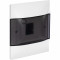 134574 Пластиковый щиток Legrand Practibox S для встраиваемого монтажа (в полые стены), цвет двери дымчатый, 1X4