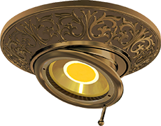 FD1102SPB Fede EMPORIO Светильник круглый с поворотным спотом, Bright Patina