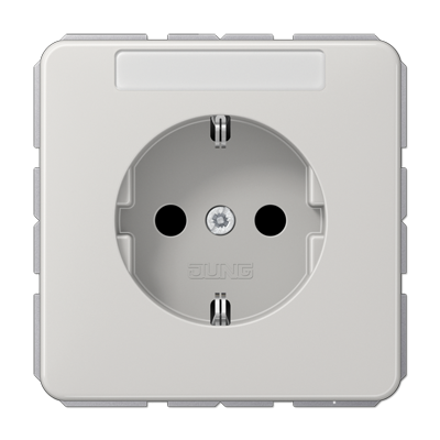 Штепсельная розетка SCHUKO 16A 250V~ с защитой от детей и полем для надписи; светло-серая, CD1520BFKINALG