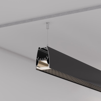 Профиль LINE-5075-U-HONEYCOMB-2000 BLACK (Arlight, Алюминий), 044885