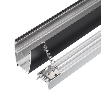 Профиль LINE-5075-U-HONEYCOMB-2000 BLACK (Arlight, Алюминий), 044885