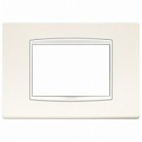 20653.B01 - Vimar Накладка классика на 3 модуля арктическая белая с белым обрамлением