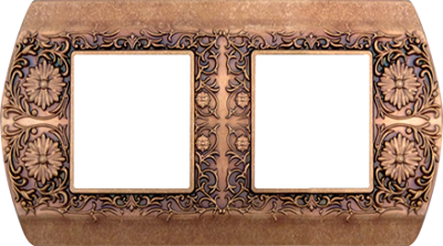 FD01422RU Fede San Remo Рамка 2-ная, Rustic Cooper