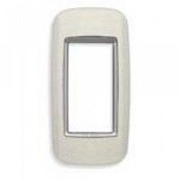 Vimar Накладка ROUND на 1 модуль для панелей серебро матовое с серебряным обрамлением, 20696.N13