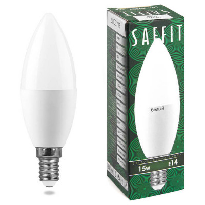 Лампа светодиодная, 15W 230V E14 4000K C37, SBC3715, Feron 55204