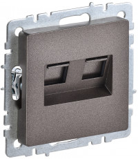 BRITE Роз. двойная RJ11+RJ45 кат.5E РК/Т12-БрТБ бр. IEK, BR-KT20-O-1-K45