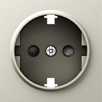 Donel A07 матовый кашемир накладка для розетки Schuko с заземлением, со шторками 16A 250 В~,серия DB, DE22035