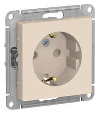 ATN000245 - ATLASDESIGN РОЗЕТКА с заземлением со шторками, 16А, механизм, БЕЖЕВЫЙ, Systeme Electric