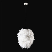 LUSSOLE Cuscino Люстры подвесные, цвет основания - белый, плафон - перо (цвет - белый), 3x40W E27, LSP-8603