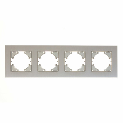 С1140-034 GUSI UGRA РАМКА 4-местная, алюминий, цвет серебро., С1140-034