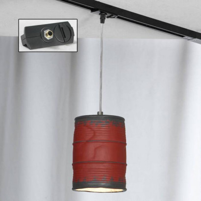 LUSSOLE NORTHPORT Подвесной светильник, цвет основания - матовый никель, плафон - керамика (цвет - красный), 1x40W E27, LSP-9527-TAB
