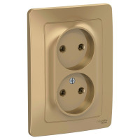 BLANCA С/У РОЗЕТКА двойная без заземления без шторок, 16А, 250В, ТИТАН BLANCA С/У РОЗЕТКА двойная без заземления без шторок, 16А, 250В, ТИТАН