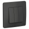BLANCA С/У 3-клавишный ВЫКЛЮЧАТЕЛЬ (cх.1+1+1), 10А, 250B, АНТРАЦИТ