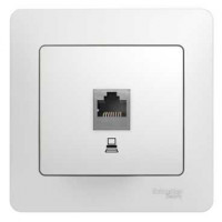 Glossa Розетка компьютерн. 1хRJ45 кат.5E, бел.