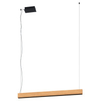 39718 Светод. подвес TERMINI 1 димм., 31,5W/15,5W(LED), 3700/1700lm, L1065, B95, H1500, сталь, черн