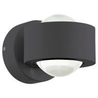 98746 Уличный светод. светильник настенный TREVIOLO, 2х3W(LED), L90, H85, A120, 900lm, лит. алюмини