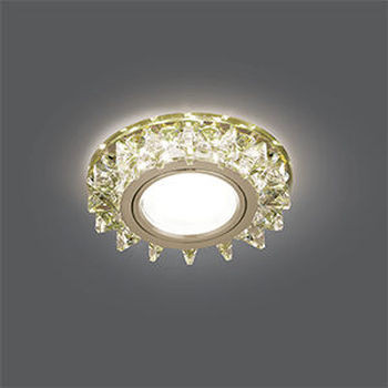 Светильник Gauss Backlight BL034 Кругл. Шампань/Кристалл/Хром, Gu5.3, LED 2700K 1/40, BL034