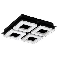 99326 Светод. настенно-потол. светильник FRADELO 1, 4х4W (LED), 280х280, сталь, черный/пластик с кри