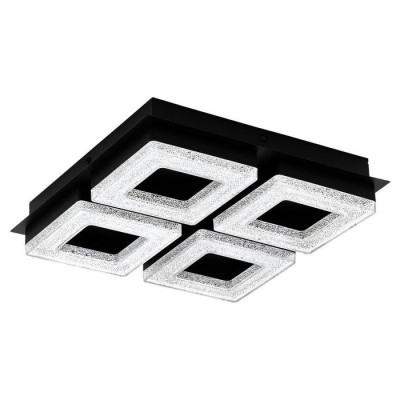 99326 Светод. настенно-потол. светильник FRADELO 1, 4х4W (LED), 280х280, сталь, черный/пластик с кри