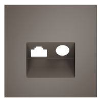 Накладка для розетки TV+RJ45 кат. 6, S70 (капучино), VLS002714