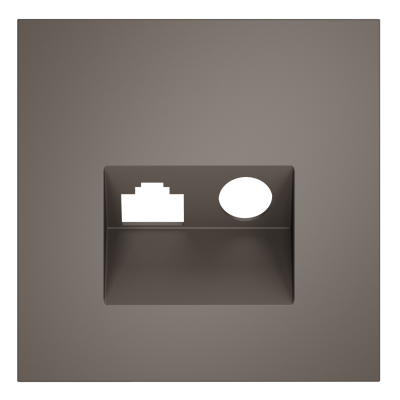 Накладка для розетки TV+RJ45 кат. 6, S70 (капучино), VLS002714