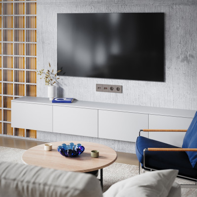 Накладка для розетки TV+RJ45 кат. 6, S70 (капучино), VLS002714