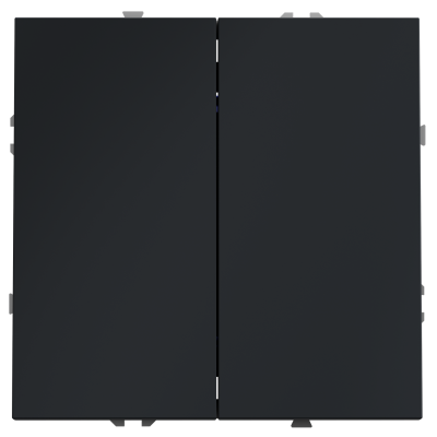 Перекрестный переключатель встраиваемый VOLTUM S70 двухклавишный 10А, (графит), VLS020507