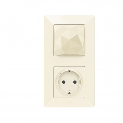 752296 - Valena Life with NETATMO. Стартовый пакет.  Шлюз WiFi + умная розетка 2К+З 16А 230В + главный беспроводной выключатель "Я дома/Я вне дома". Цвет Слоновая кость