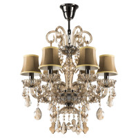 Lightstar 715067 (MD800006-6) Люстра NATIVO 6x40W E14 КОНЬЯК/ЧЕРНЫЙ ХРОМ/БЕЖЕВЫЙ (в комплекте)