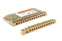 Шина "N" нулевая 6х9мм 14/2 (14групп/крепеж по краям) TDM Electric, SQ0801-0003