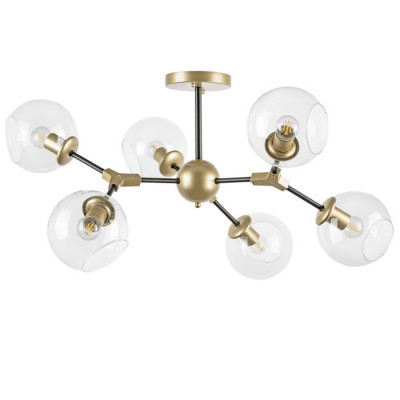 Lightstar 785063 (SX1374-6) Люстра BETA 6x40W E27 ЗОЛОТО/ЧЕРНЫЙ (в комплекте)