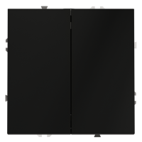 Проходной переключатель встраиваемый VOLTUM S70 двухклавишный 10А, (черный матовый), VLS020308