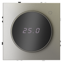 Терморегулятор электронный VOLTUM S70 с индикацией и датчиком, для теплого пола, (шелк), VLS070104