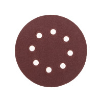 Диск абразивный на ворсовой основе, на липучке, перфорированный, P120, 125мм, 10 шт. KRANZ, KR-91-1168