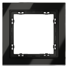 Рамка стеклянная VOLTUM S70 на 1 пост, (черный,стекло), VLS110108