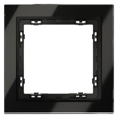 Рамка стеклянная VOLTUM S70 на 1 пост, (черный,стекло), VLS110108