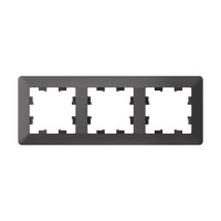 ATN221403 - ATLASDESIGN AIR 3-постовая РАМКА, БАЗАЛЬТ/дымчатый черный, Systeme Electric