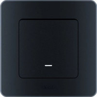 Legrand Inspiria Выключатель 1-х клавишный с подсветкой, цвет антрацит