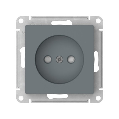 ATN000749S - ATLASDESIGN РОЗЕТКА без заземления со шторками, 16А, мех., быстрозажим. клем., ГРИФЕЛЬ, Systeme Electric