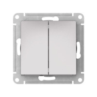 ATN440351S - ATLASDESIGN AQUA 2-клавишный ВЫКЛЮЧАТЕЛЬ, IP44, сх.5, 10АХ, мех., быстрозажим. клем., АЛЮМИНИЙ, Systeme Electric