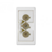 Simon Connect Розетка узкая GST18 "папа" 3-проводная белого цвета K45, K121A-9