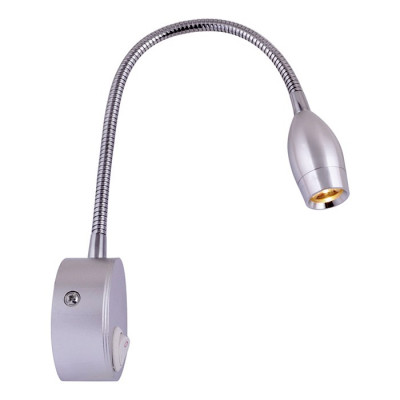 Arte Lamp SCORCIO, Бра, цвет арматуры - МАТОВОЕ СЕРЕБРО, цвет плафона/декора - МАТОВОЕ СЕРЕБРО, 3W LED, A7005AP-1SS